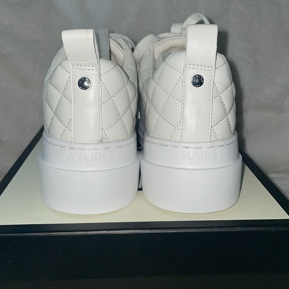 NWT J/SLIDES AIMEE White Leather Sneaker - Picture 10 of 15